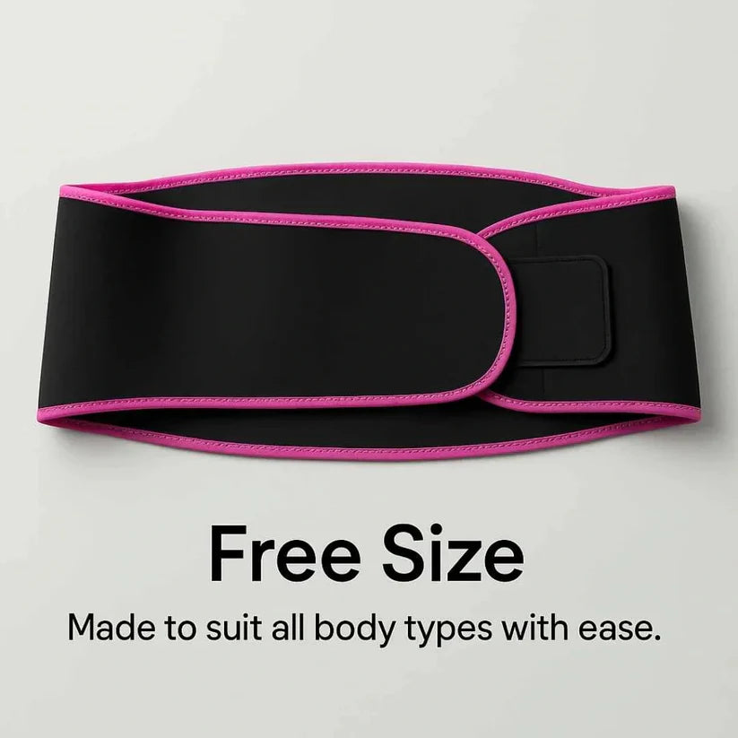 Urbanova adjustable waist trimmer belt in free size, designed to fit all body types comfortably
